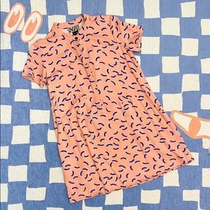 Dusen Dusen pattern orange dress XXS